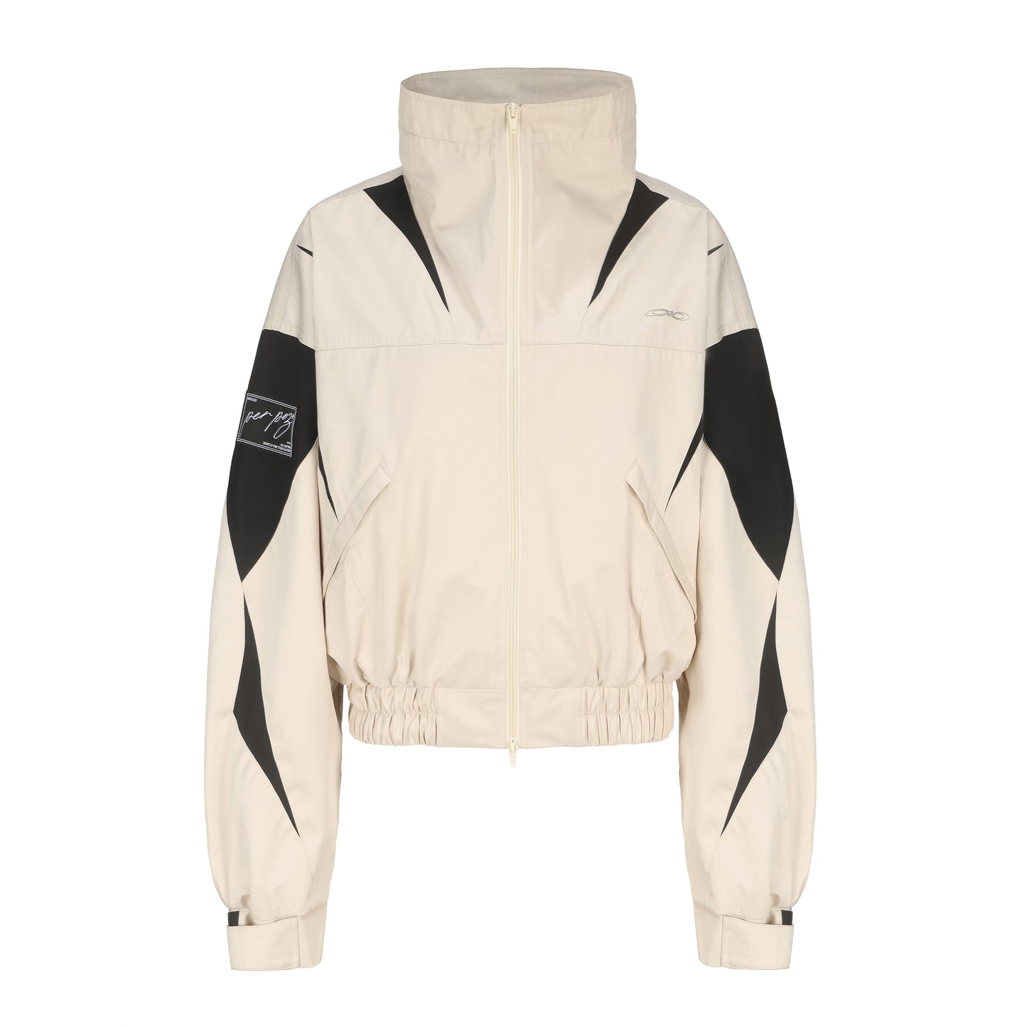 Colorblock Water-Resistant Crop Track Suit